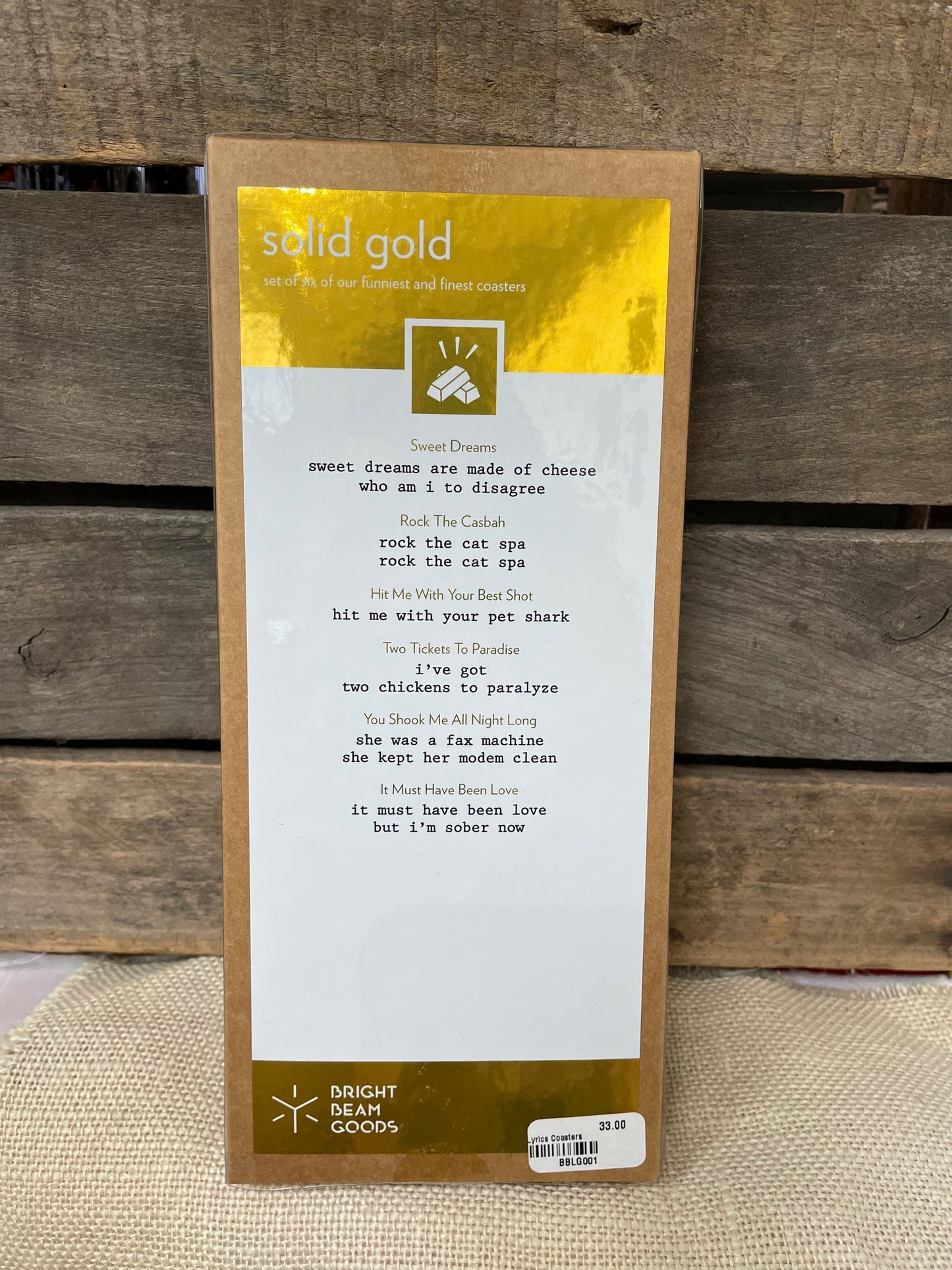 Mistaken Lyrics Coaster Set