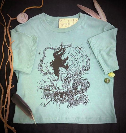 Invocation of Tiamat Slouchy Crop T-Shirt
