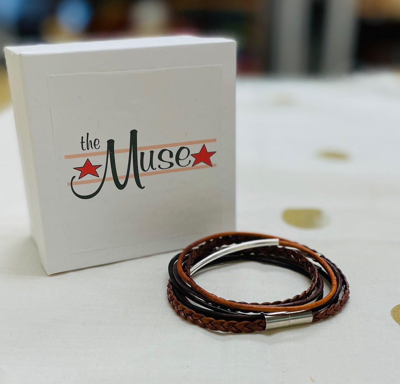 Leather Double Wrap Bracelet